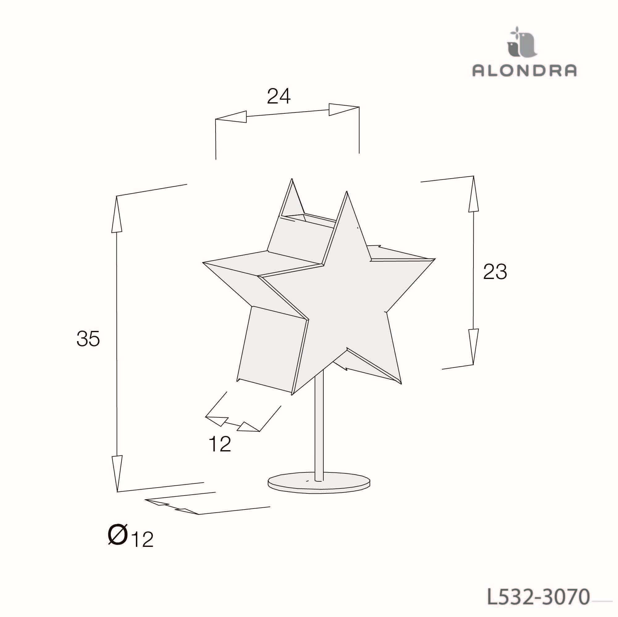 Lámpara infantil de sobremesa blanca en forma de estrella · Dreams L532-3070