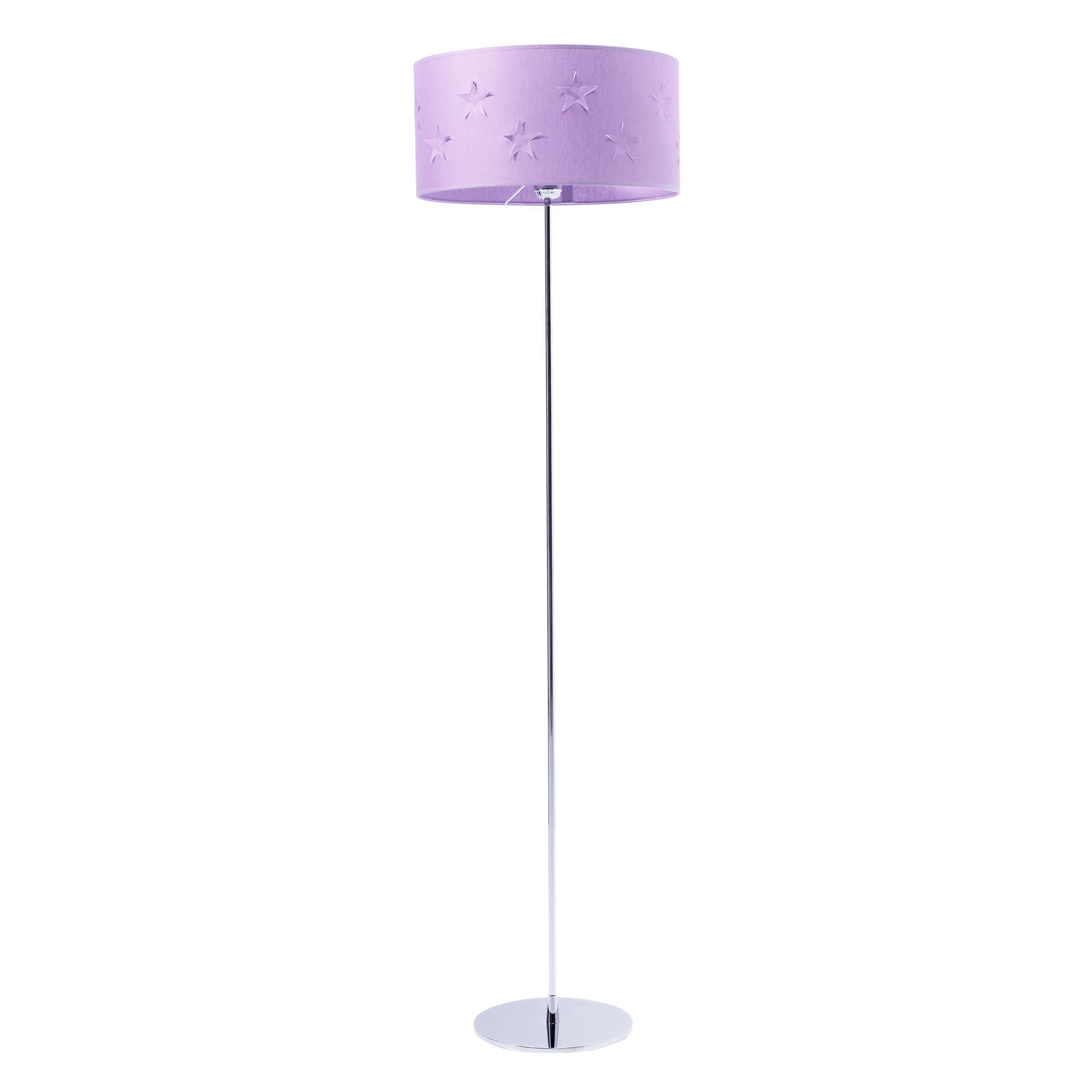 Lámpara infantil de pie con estrellas troqueladas morado · Shine L538