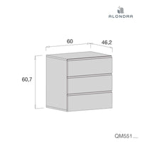 Mesita 3 cajones para habitación infantil · Kubo QM551