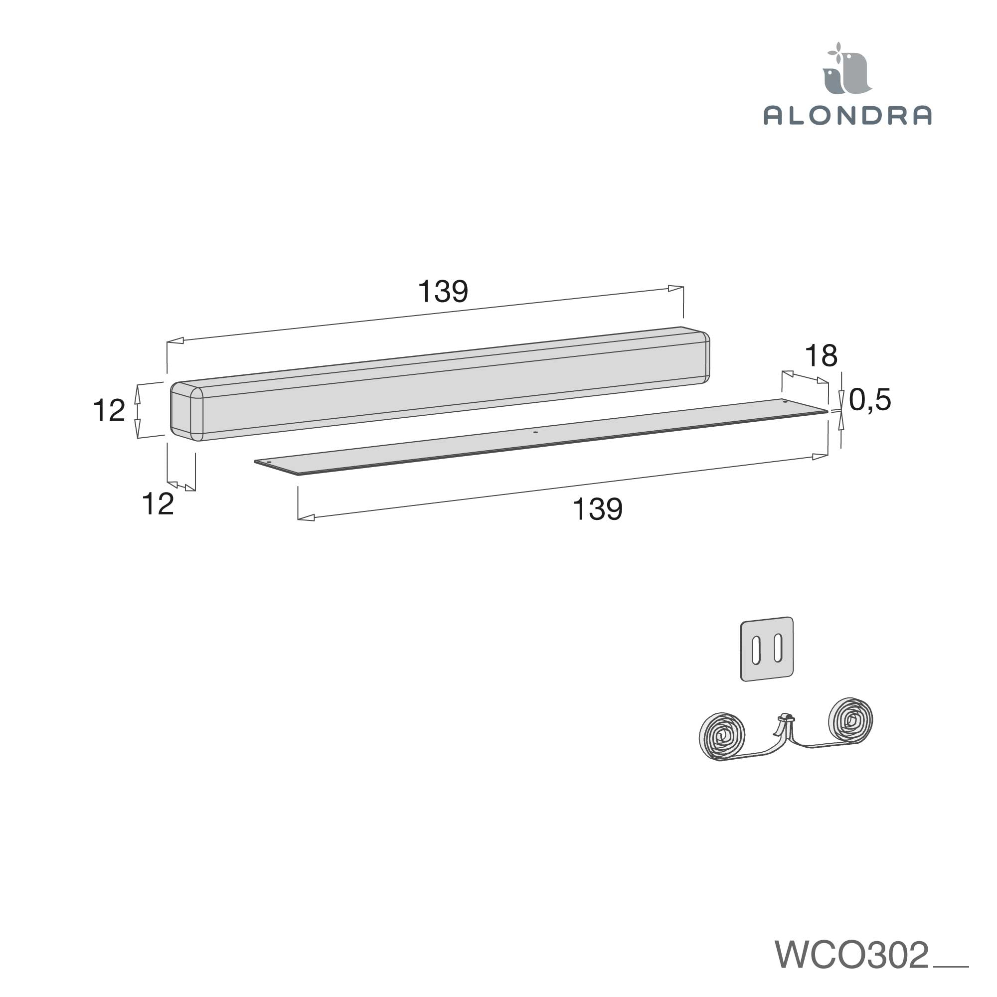 Kit de colecho para cunas Auna 70x140 cm · WCO302-70